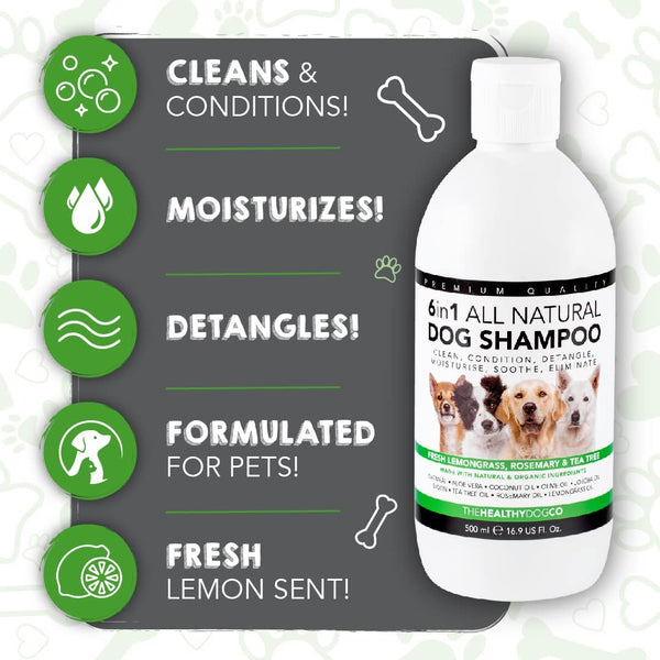 The Healthy Dog Co 6 in 1 Dog Shampoo and Conditioner Sensitive Do